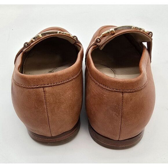 Cole Haan Womens Leather Loafers Gold Hardware Tan Size 7.5 - Picture 5 of 6